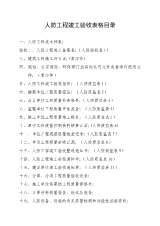 全套人防工程竣工验收资料-2