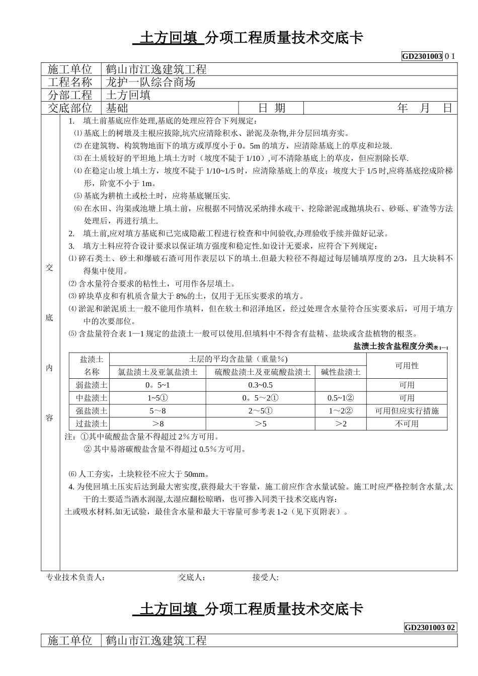 全套分项工程质量技术交底卡_第2页