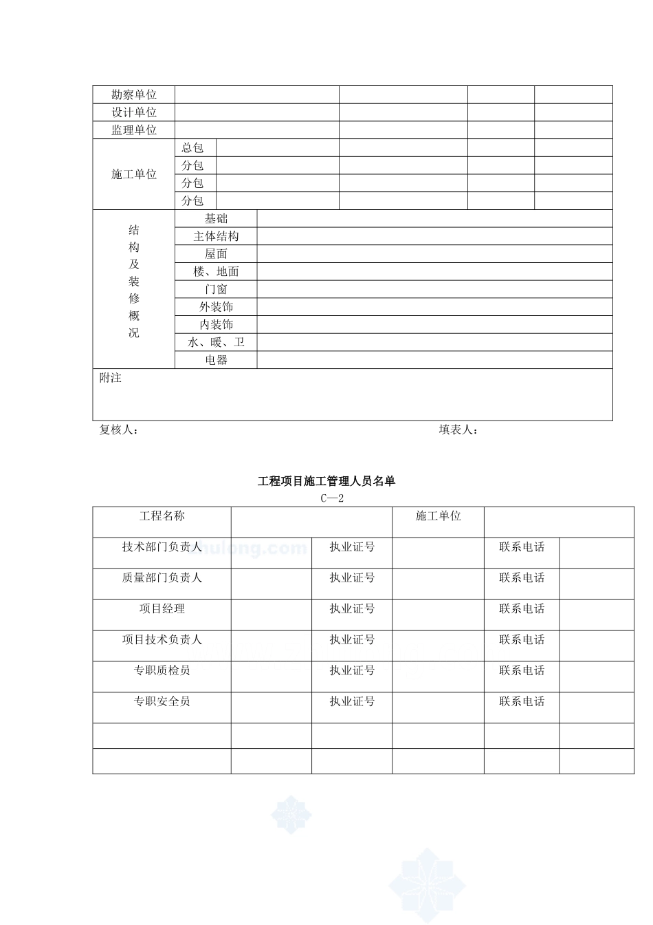 全套建筑工程资料表格精选63327_第3页