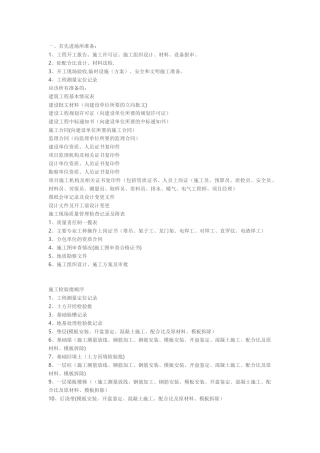 全套施工资料填写范例