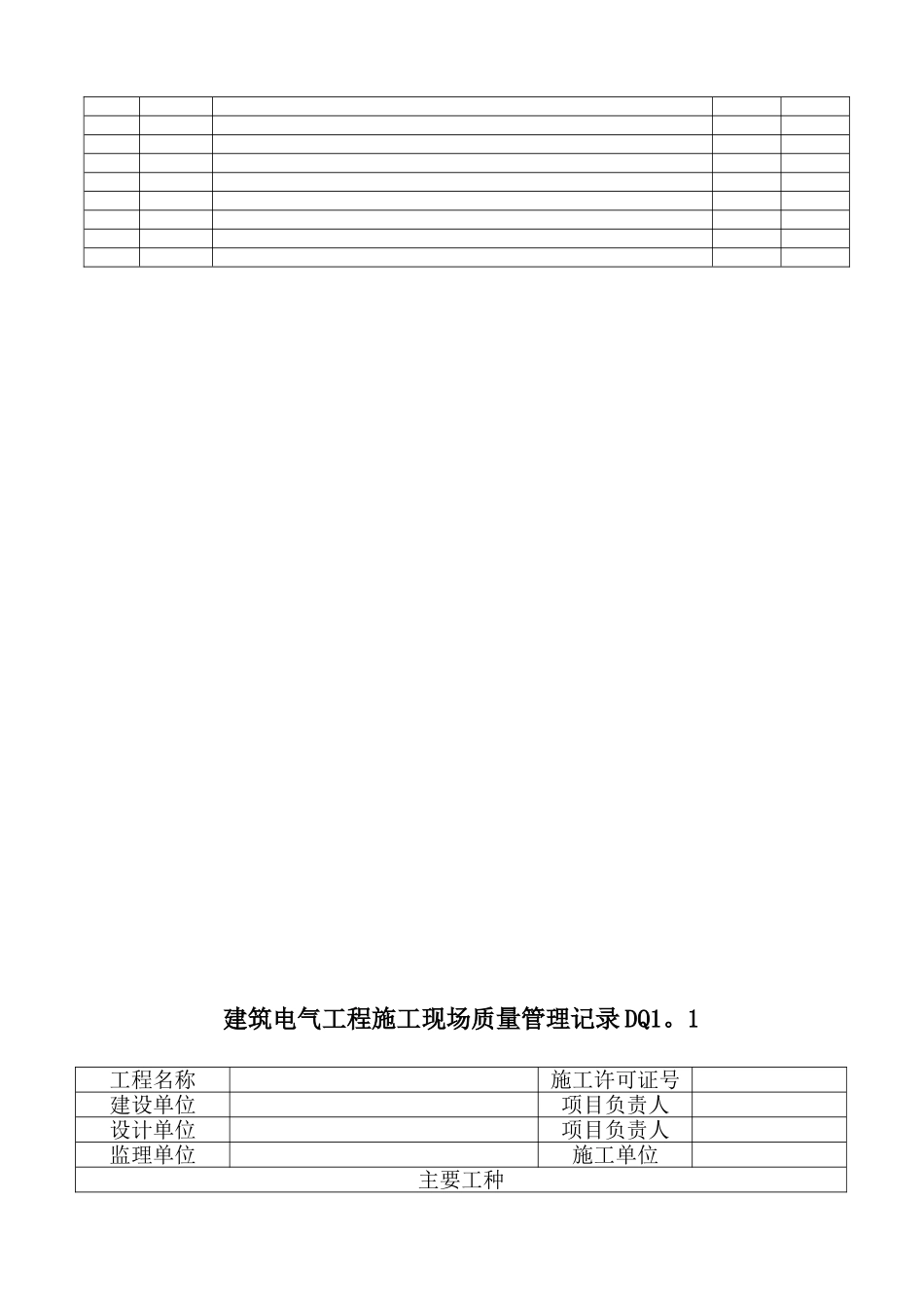 全套电气工程验收表格_第3页