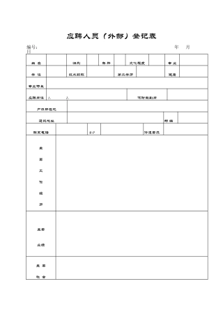 全套行政表格合集
