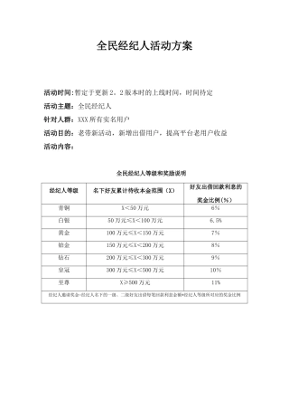 全民经纪人活动方案
