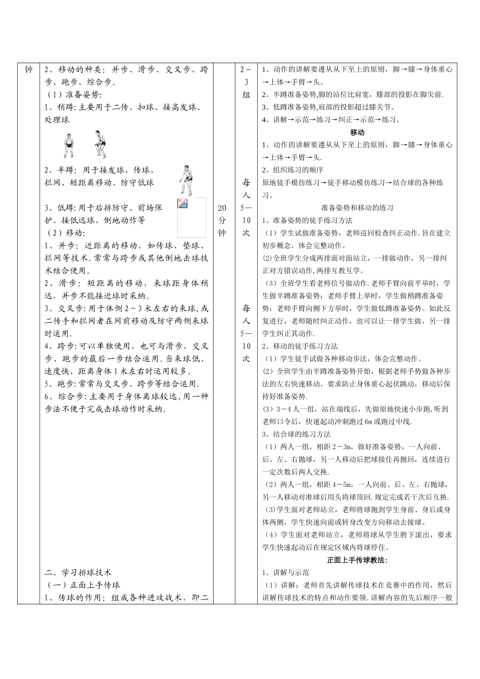 全部排球详细教案_第3页