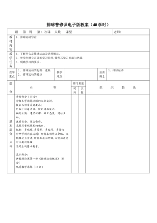 全部排球详细教案78158