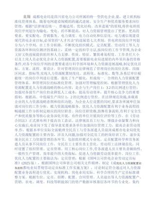 全面优化人力资源配置提升企业核心竞争力