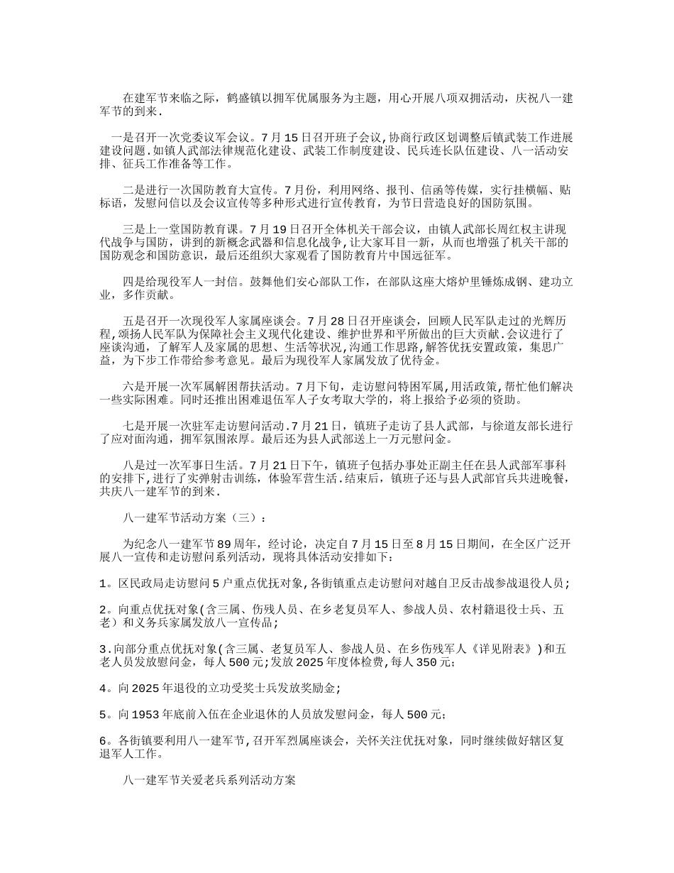 八一建军节活动方案10篇-八一建军节方案_第2页