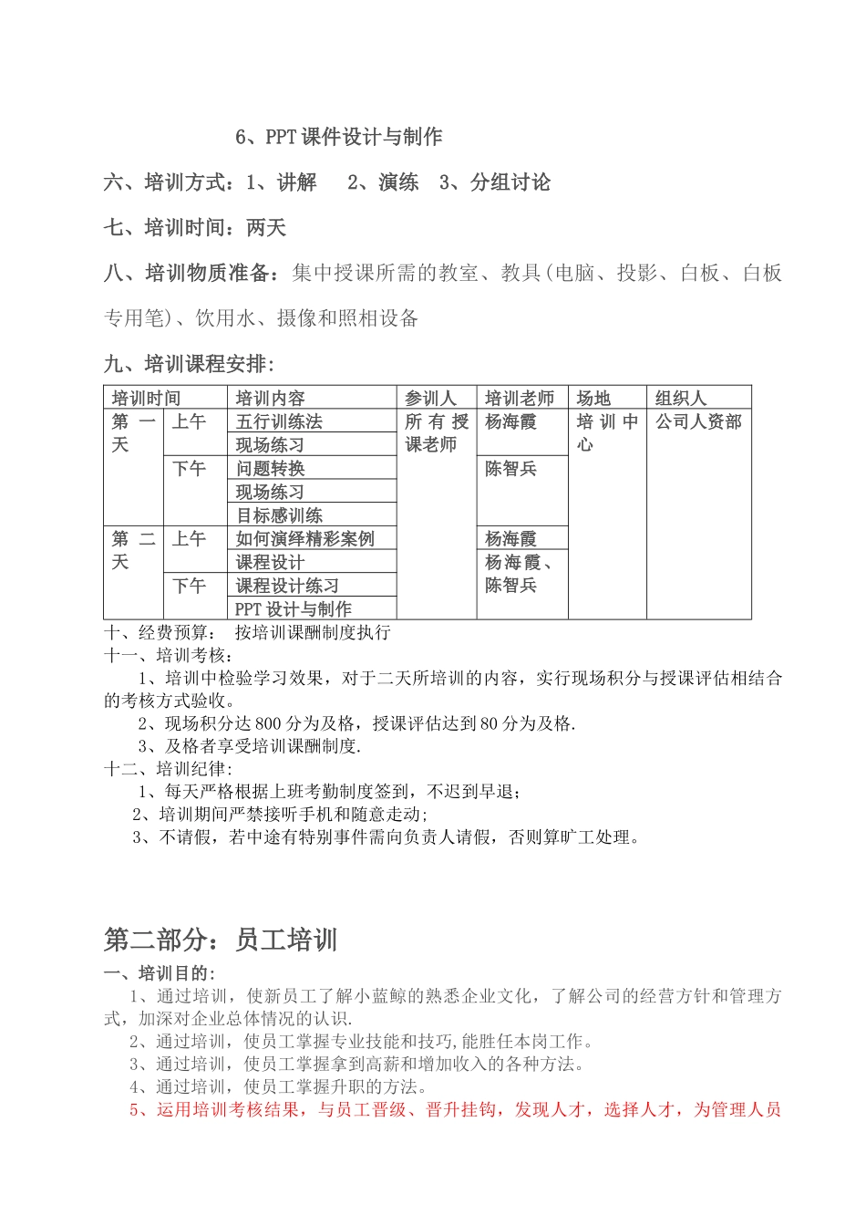 八一路店新员工培训计划20250820_第2页