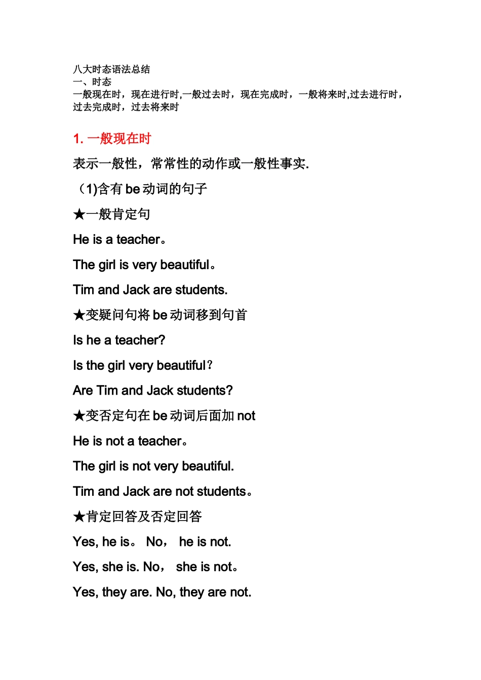 八大时态语法总结_第1页