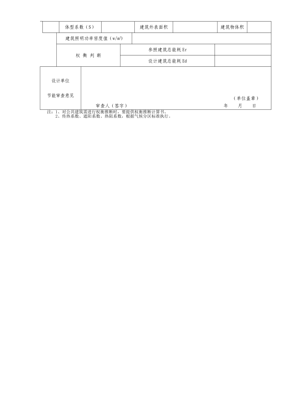 公共居住建筑节能设计审查备案登记表_第3页