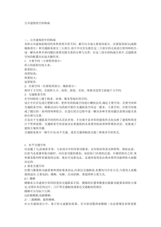 公共建筑的空间构成