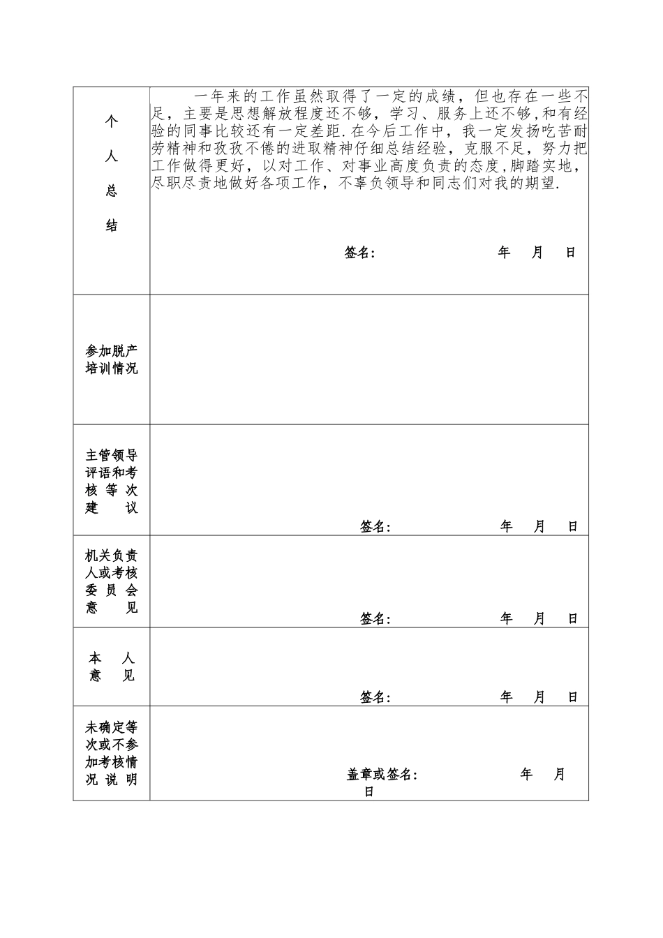 公务员考核登记表-2025_第2页