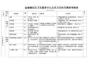 公卫科基本公共卫生服务个人考核表