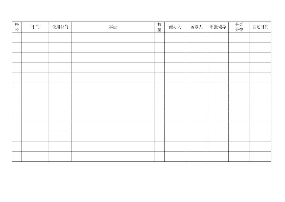公司-公章使用登记表_第2页