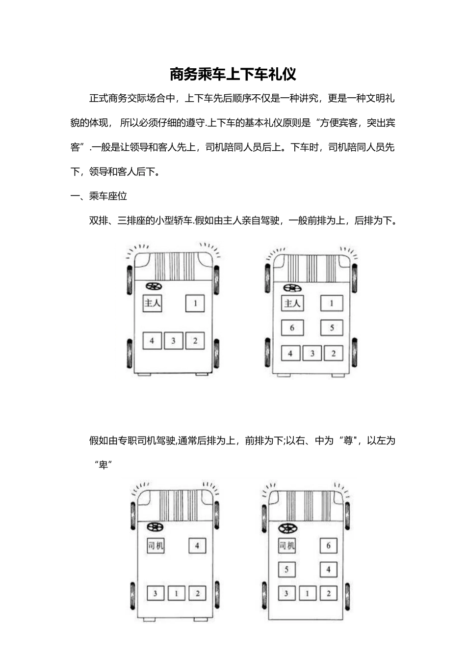 公司上下车礼仪_第1页
