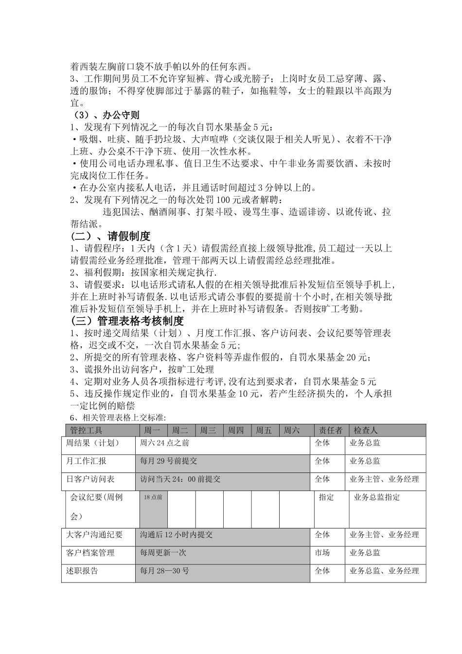 公司业务部管理细则_第3页