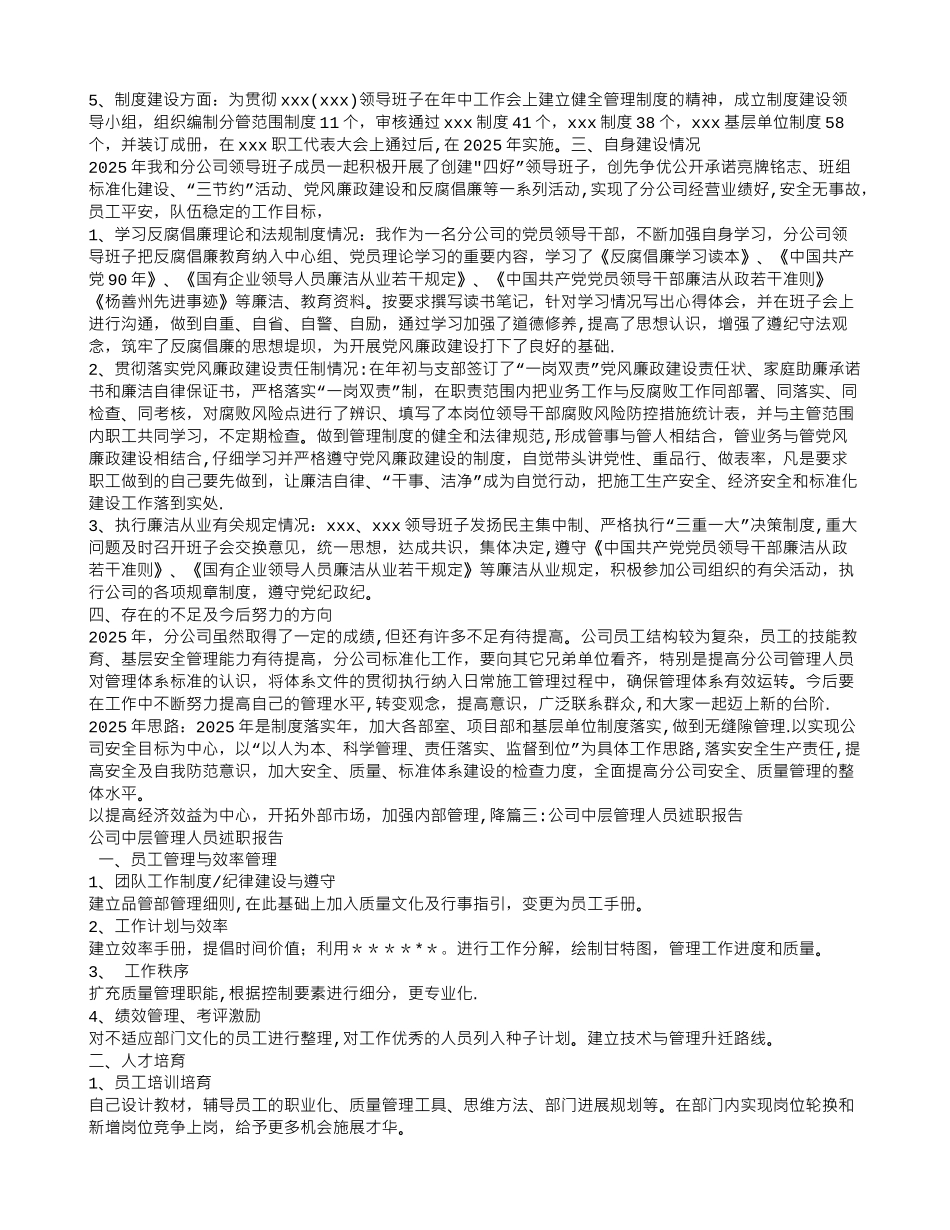公司中层述职报告_第3页