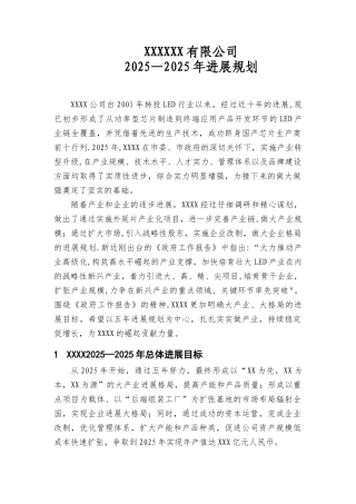 公司五年发展规划19191