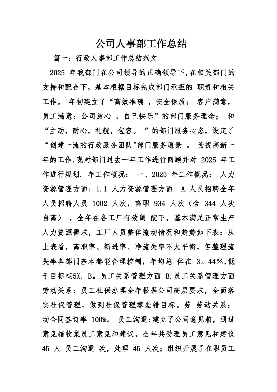 公司人事部工作总结_第1页