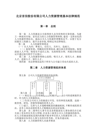 公司人力资源管理基本规范