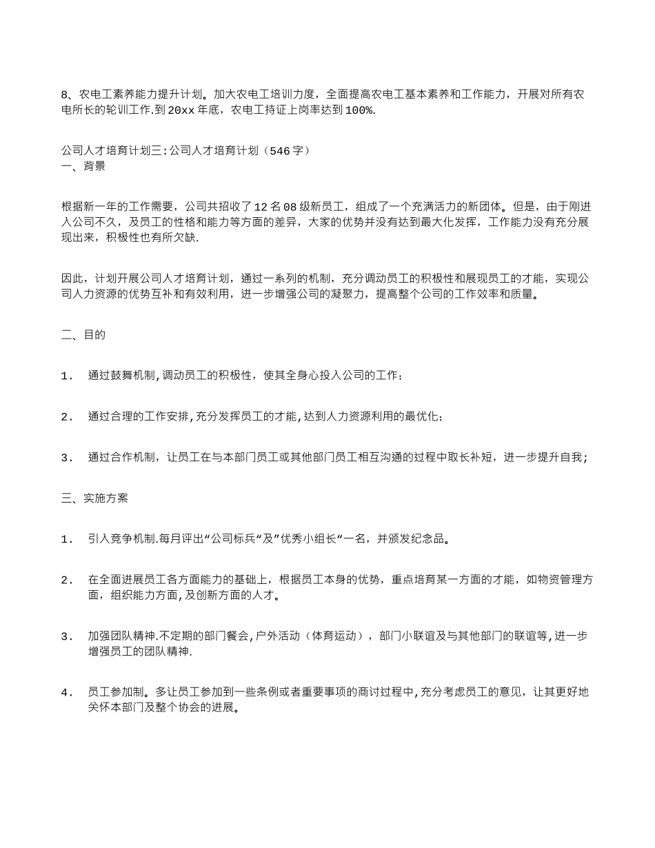 公司人才培养计划3篇_第3页