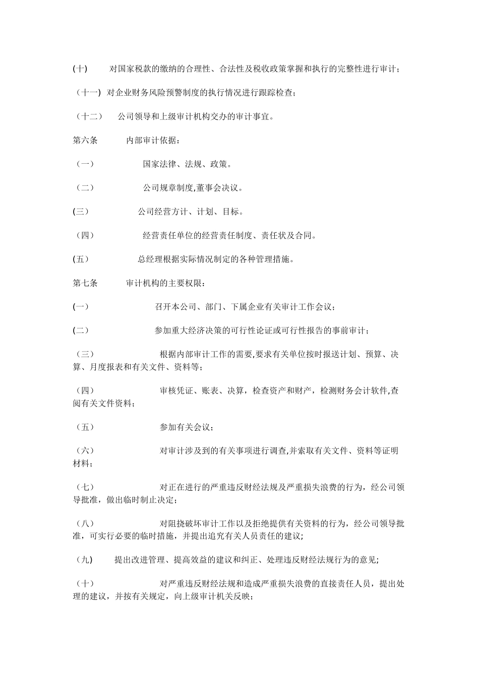 公司企业内部审计制度_第2页
