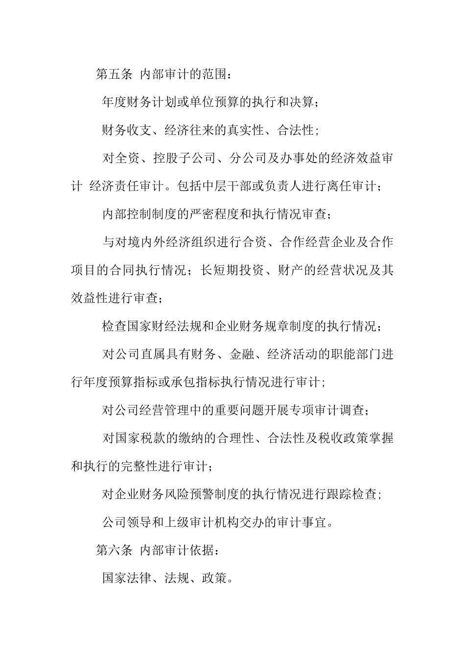 公司企业内部审计制度_第2页