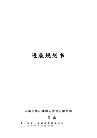 公司企业发展与规划计划书