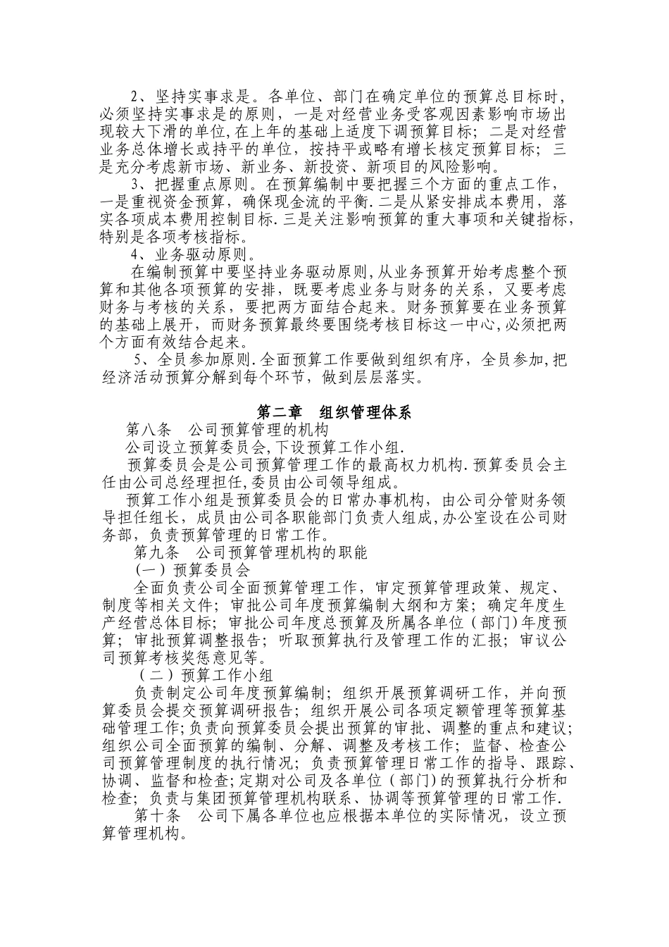 公司全面预算管理办法_第2页