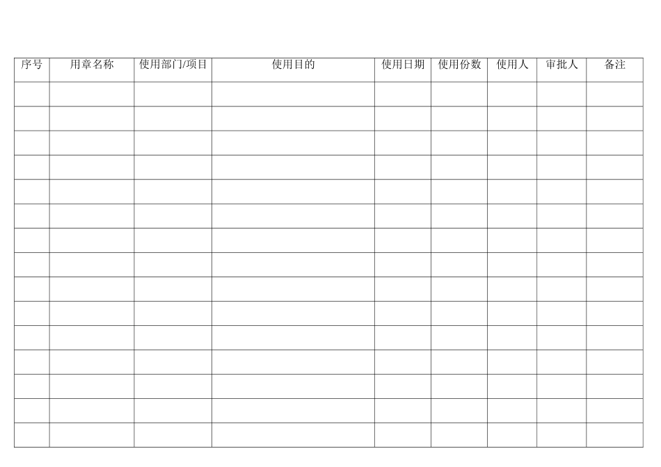 公司公章使用登记台账_第1页