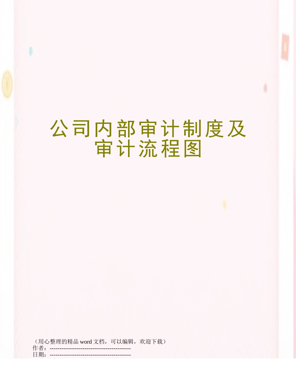 公司内部审计制度及审计流程图_第1页