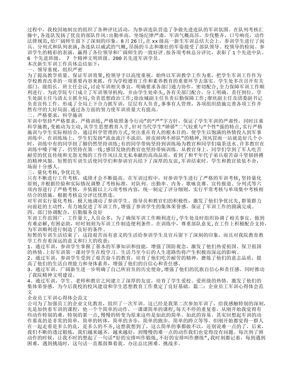 公司军训心得体会_第2页