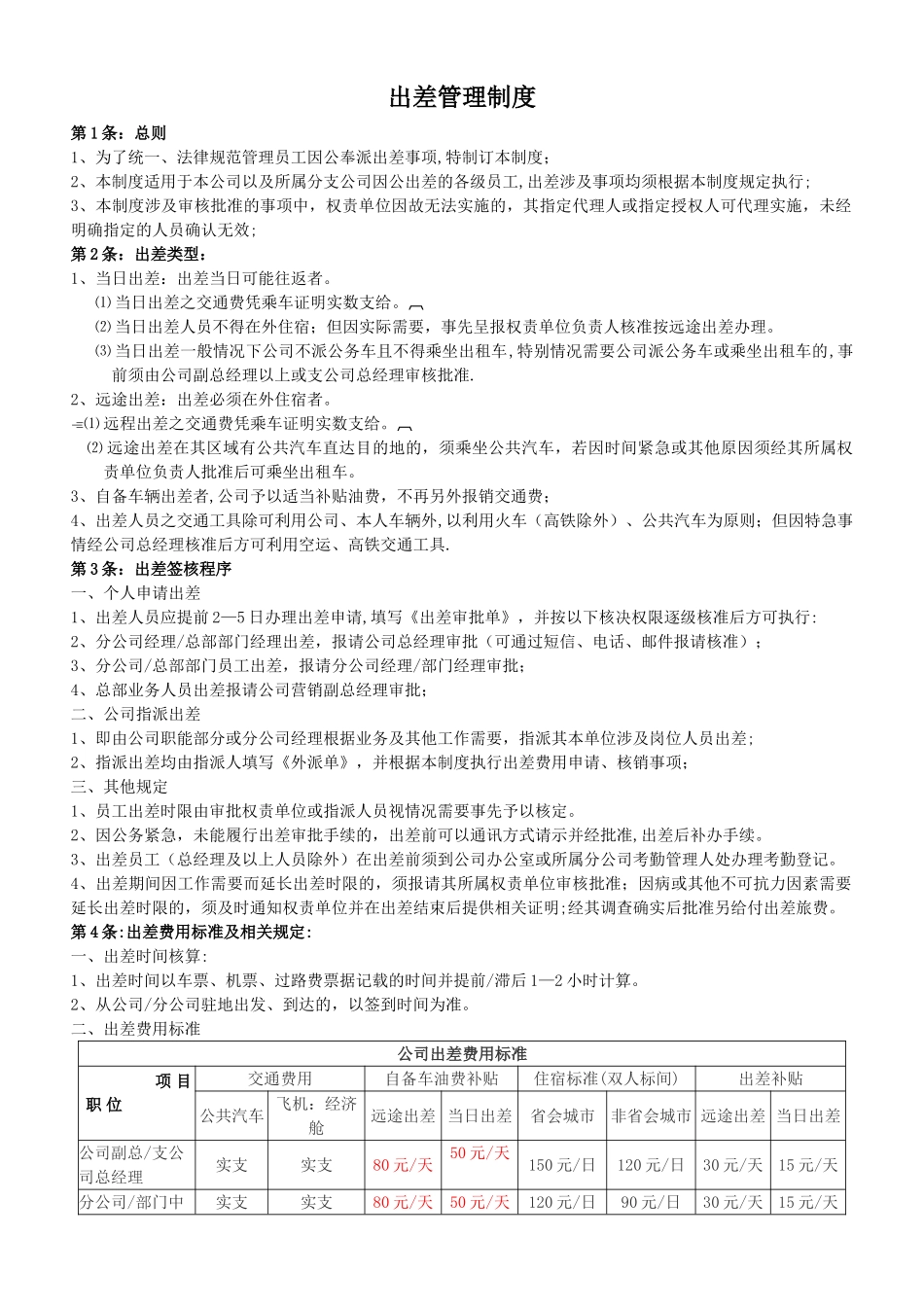公司出差管理制度2025_第1页