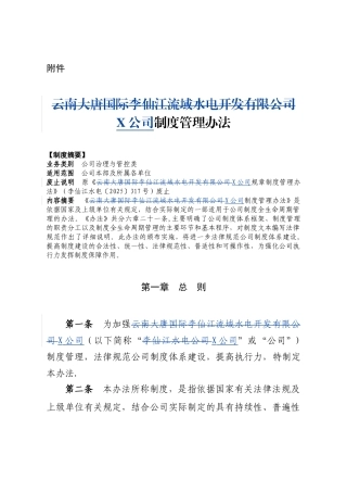 公司制度管理办法