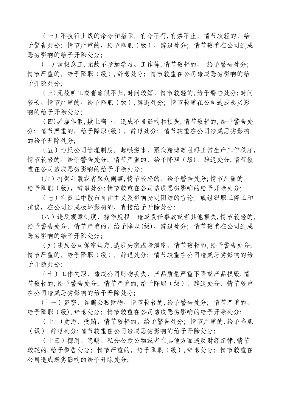 公司劳动纪律管理制度2_第3页