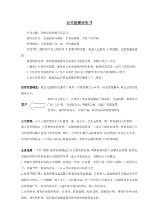 公司发展计划书53405