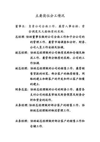 公司各岗位及职能结构图