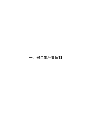 公司各部门安全生产职责及责任制