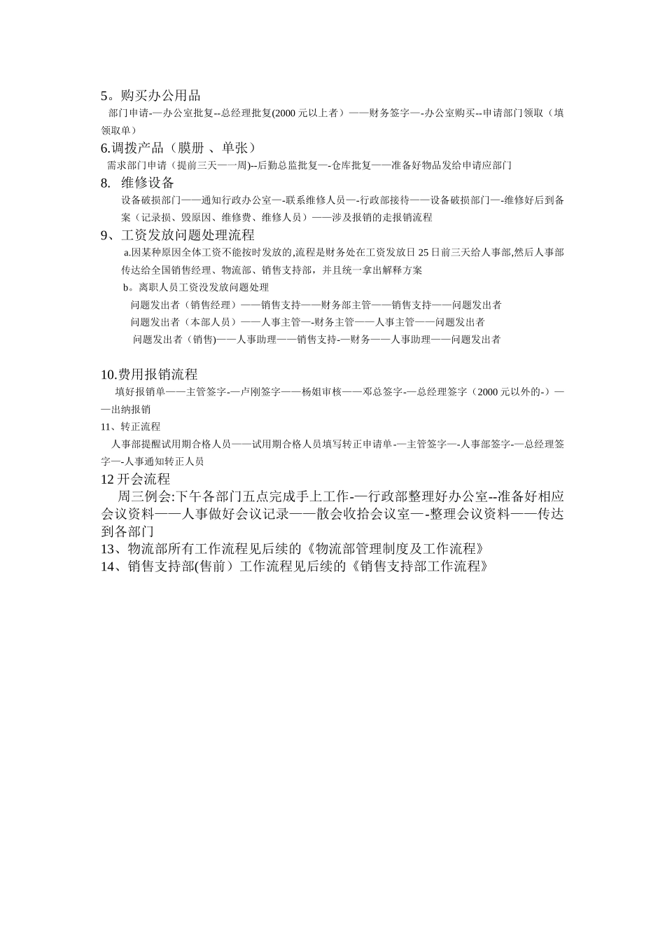 公司各部门工作配合流程_第2页