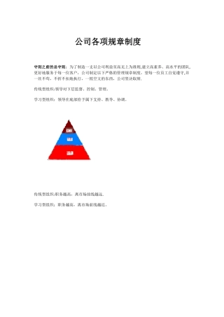 公司各项规章制度