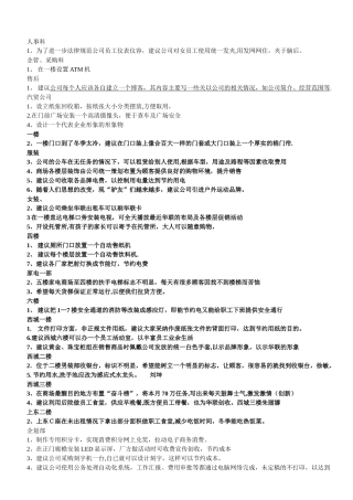 公司合理化建议汇总