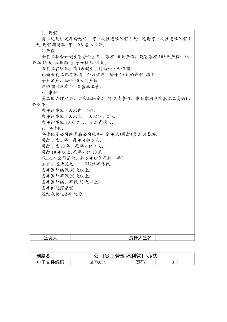 公司员工劳动福利管理办法_第2页