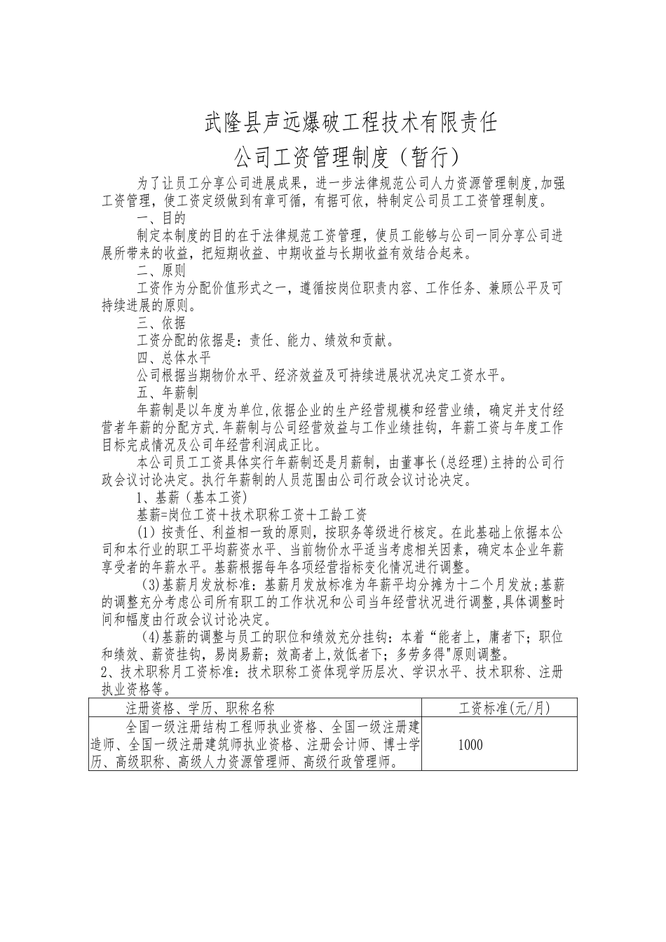 公司员工工资定级管理制度_第1页