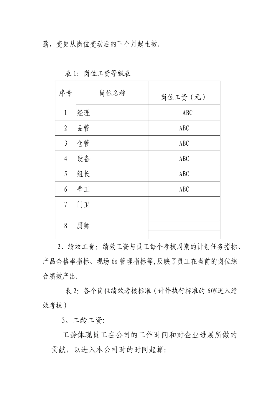 公司员工工资定级管理制度3.14_第2页