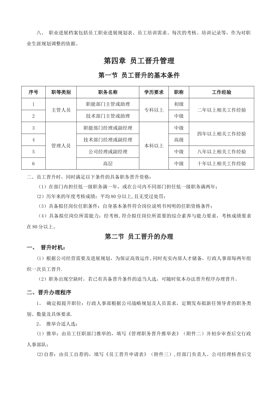 公司员工晋升管理制度完整版_第3页