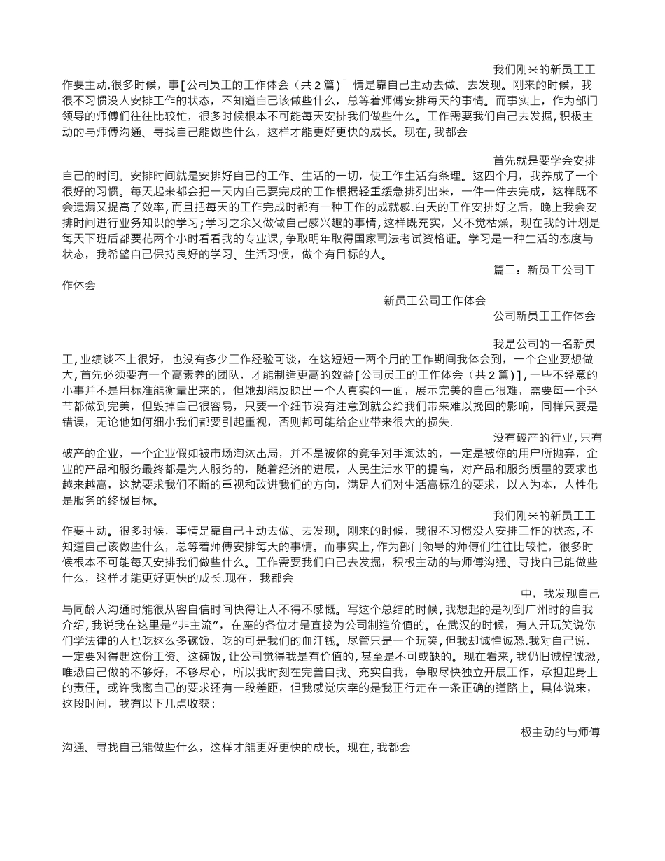 公司员工的工作体会_第2页