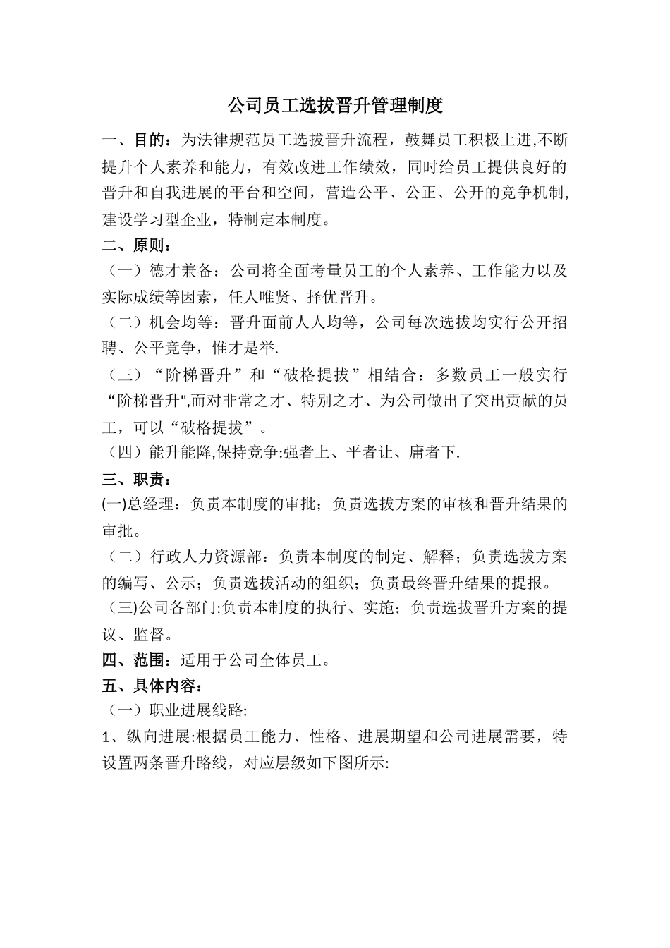 公司员工选拔晋升管理制度_第1页