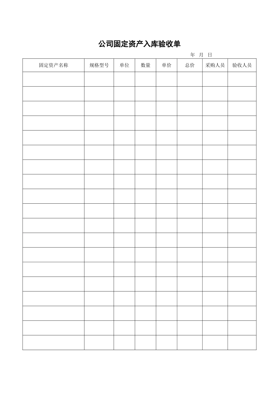 公司固定资产管理表格_第3页