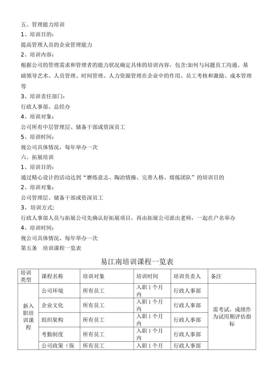 公司培训管理制度34918_第3页