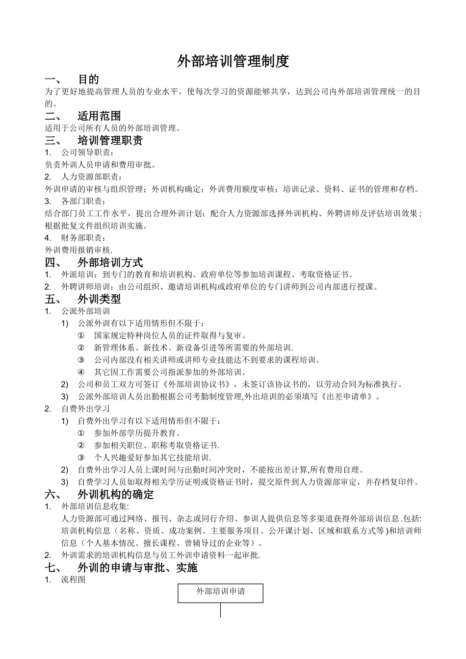 公司外部培训管理制度-_第1页